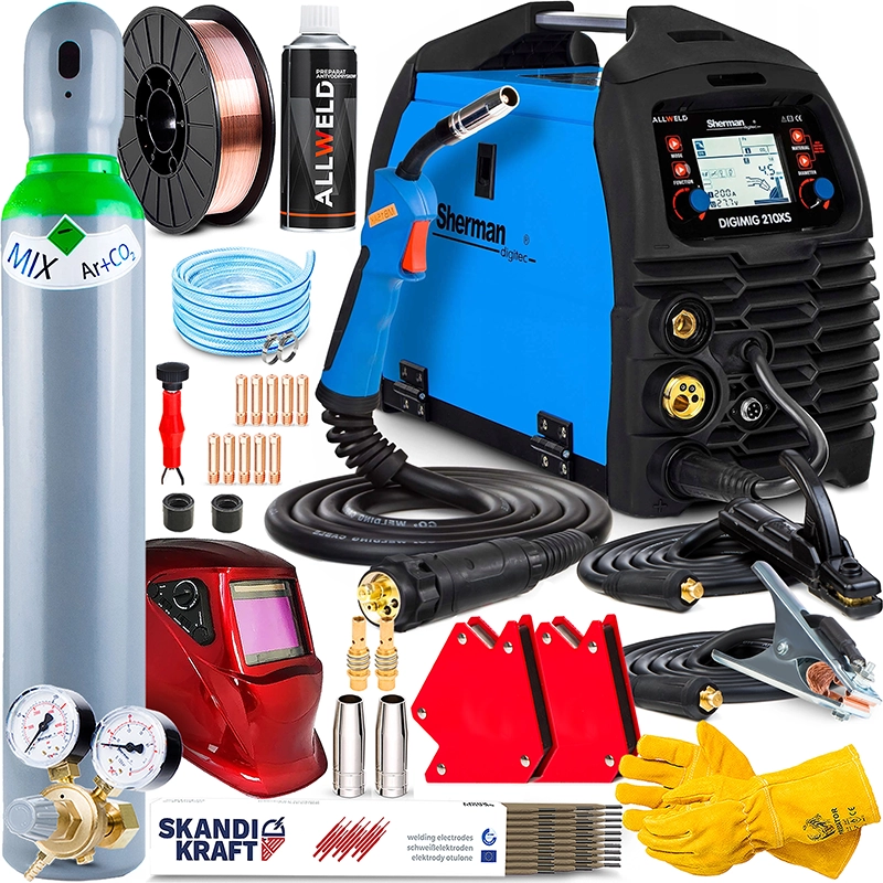 Spawarka Migomat Sherman Digimig 210 XS MIG MAG MMA Tig Lift Zestaw#2