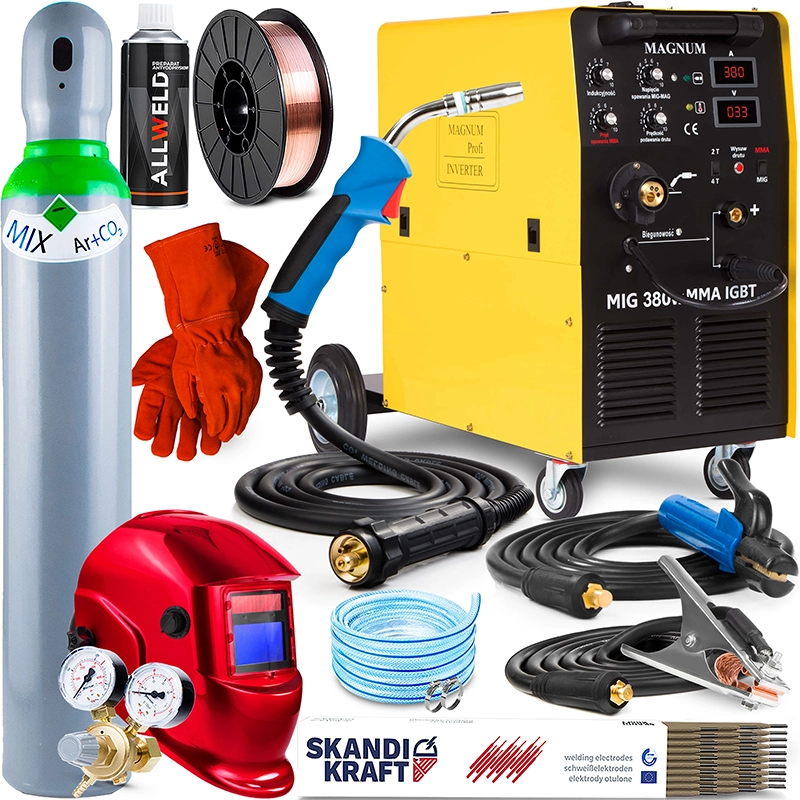 Spawarka Migomat Magnum 380 W MIG MAG MMA Zestaw #2AK