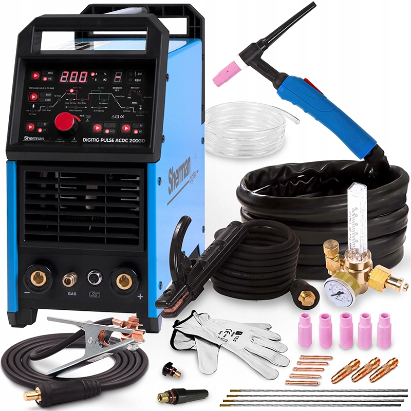 Spawarka inwertorowa TIG Sherman DIGITIG 200 GD AC DC Puls Zestaw #0