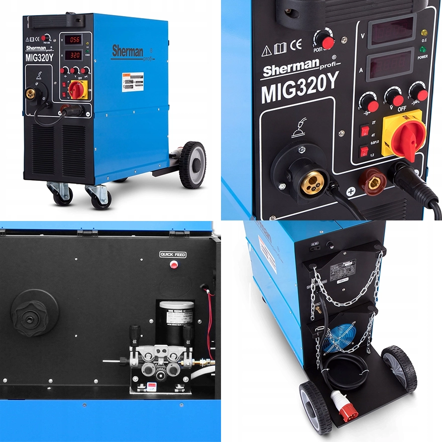 Spawarka Migomat Sherman MIG MAG 320 Y 4 Rolki Lutospawanie Zestaw#2