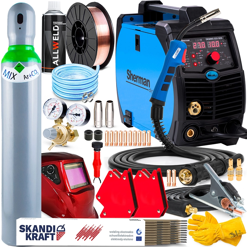 Spawarka Migomat Sherman DIGIMIG 225 GDS Synergia z pamięcią Zestaw#2