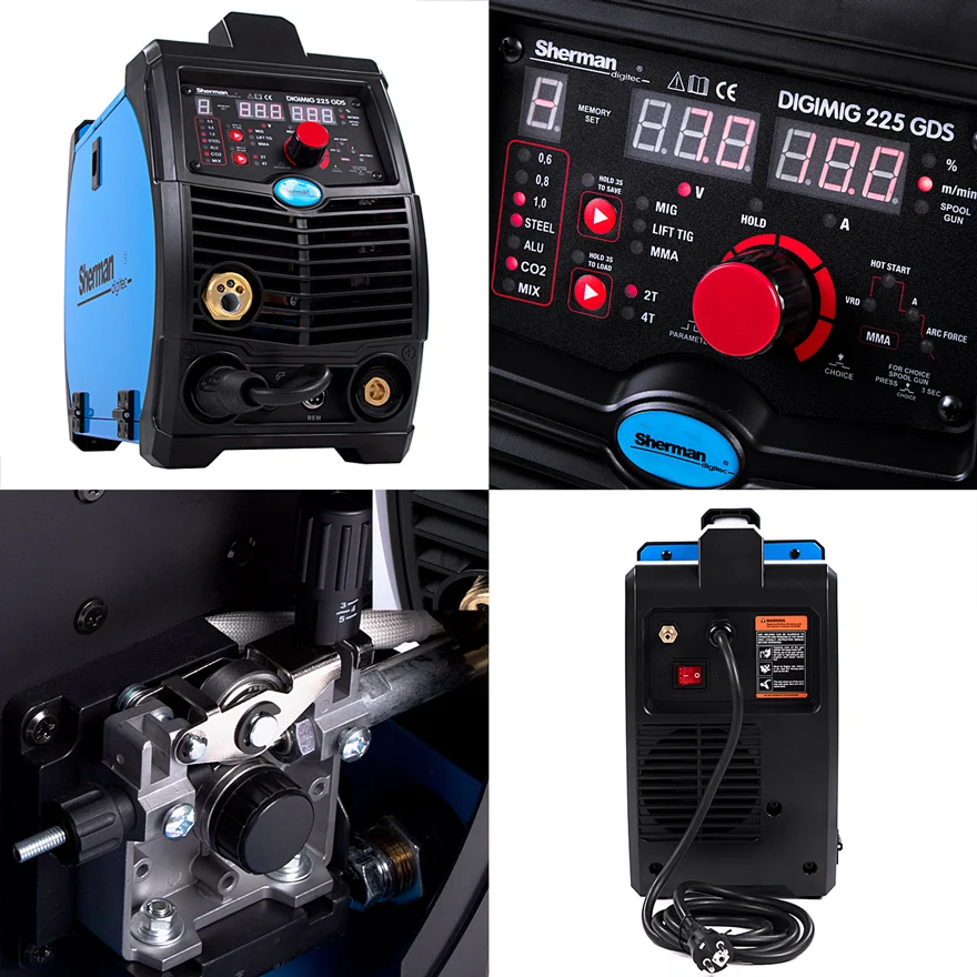 Spawarka Migomat Sherman DIGIMIG 225 GDS Synergia z pamięcią Zestaw#3