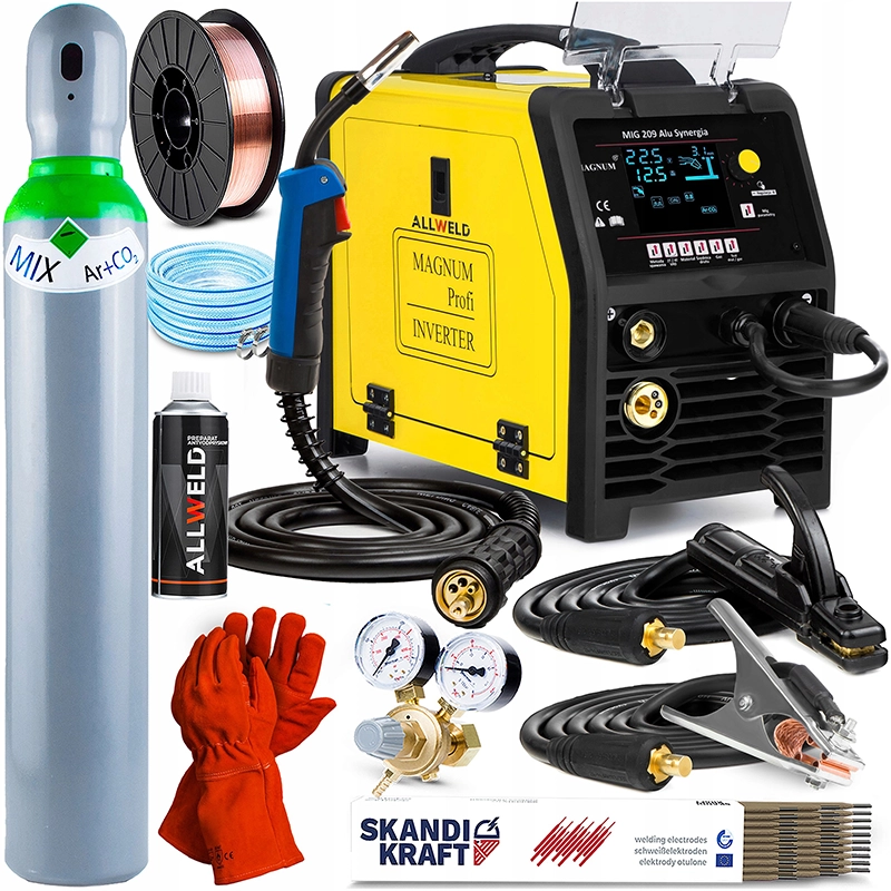 Spawarka Migomat Magnum MIG 209 Alu Synergia TIG Lift Zestaw#1AK