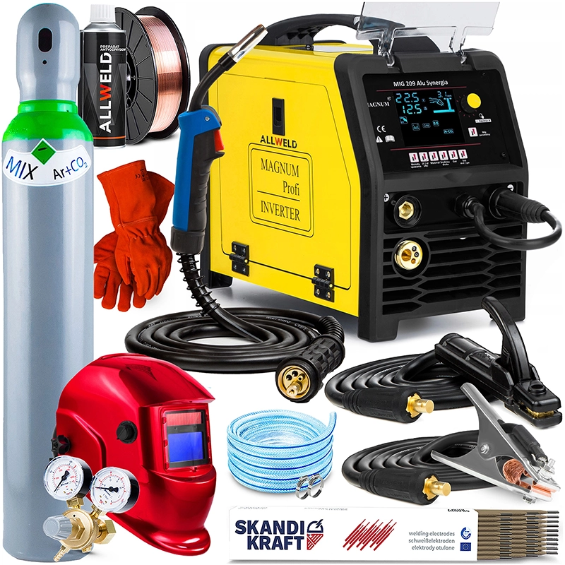 Spawarka Migomat Magnum MIG 209 Alu Synergia TIG Lift Zestaw#2AK
