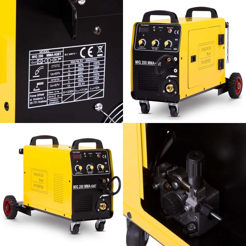 Spawarka Migomat Magnum MIG 200 MMA KN na kołach Lutospawanie Zestaw#1AK