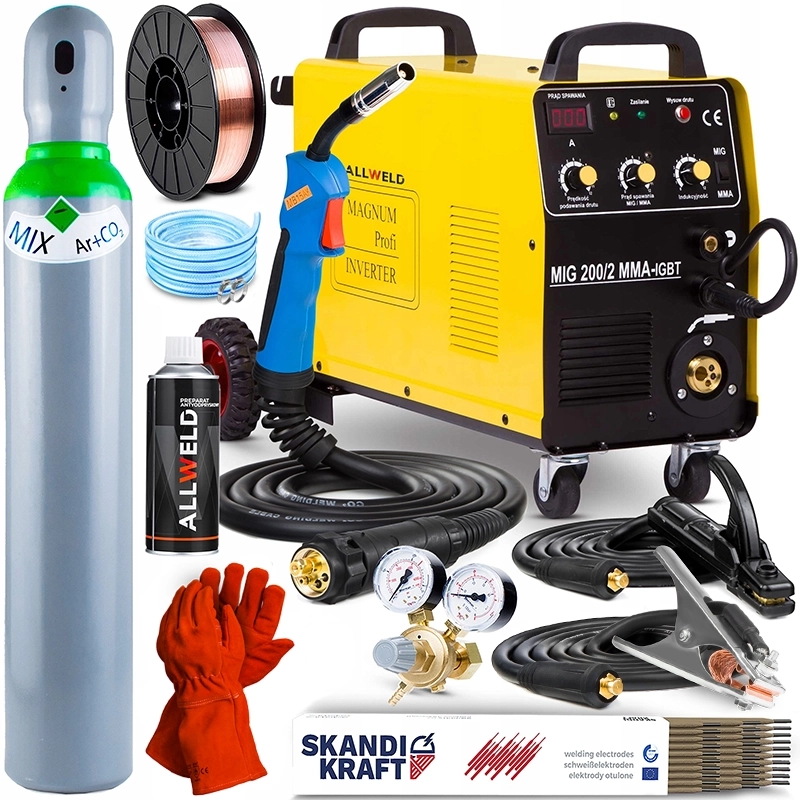 Spawarka Migomat Magnum MIG 200 MMA KN na kołach Lutospawanie Zestaw#1AK