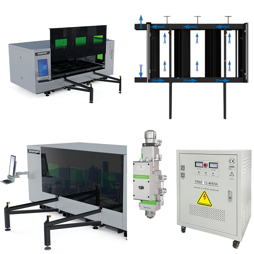 Wycinarka Laserowa Laser SPARTUS Apollo 500 3000W - Kolaż