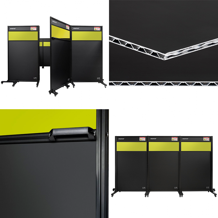 Zabudowa Stanowiska Do Spawania Laserowego SPARTUS PROTECT 3360 x 3300 - Kolaż