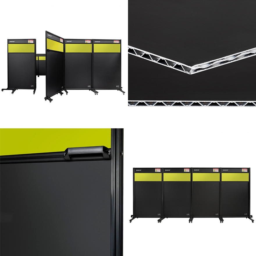 Zabudowa Stanowiska Do Spawania Laserowego SPARTUS PROTECT 4460 x 4400 - Kolaż