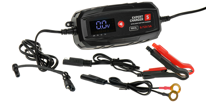 Prostownik Samochodowy Ideal EXPERT CHARGER 5 6/12V - WET GEL MF AGM EFB CAL LFP - Główne Zdjęcie