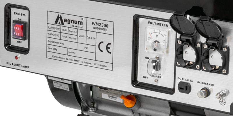 Agregat Prądotwórczy Magnum DF-2500H 230V 2.5kVA 2.2kW Z Systemem AVR - Panel