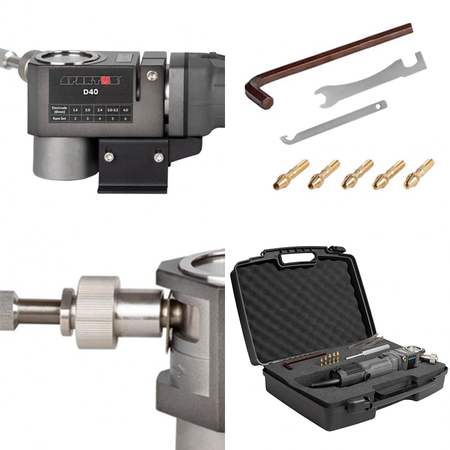 Ostrzałka Ręczna Do Elektrod Wolframowych SPARTUS D40 230V 770W - Kolaż
