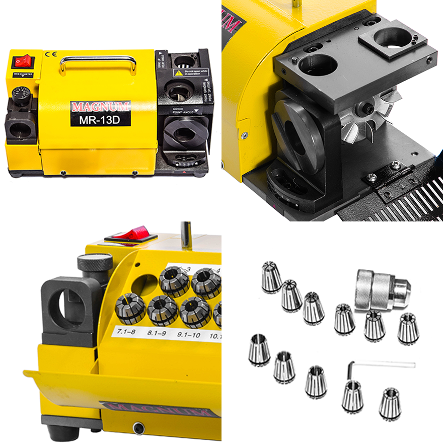 Ostrzałka Do Wierteł Magnum MR-13D 230V 3-13 mm - Kolaż