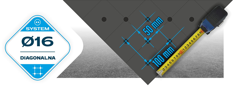 Stół Spawalniczy Na Stopach GPPH ECO Fi16 Siatka Diagonalna - 1000 x 600 mm - Siatka Fi16