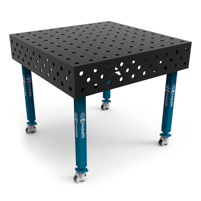 Stół Spawalniczy Na Kołach GPPH ECO Fi28 100x100 - 1000 x 1000 mm - Główne Zdjęcie