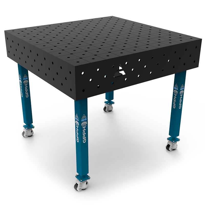 Stół Spawalniczy Na Kołach GPPH ECO Fi16 Siatka Diagonalna - 1000 x 1000 mm - Główne Zdjęcie