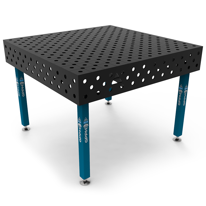 Stół Spawalniczy Na Stopach GPPH ECO Fi28 Siatka Diagonalna - 1200 x 1200 mm - Główne Zdjęcie