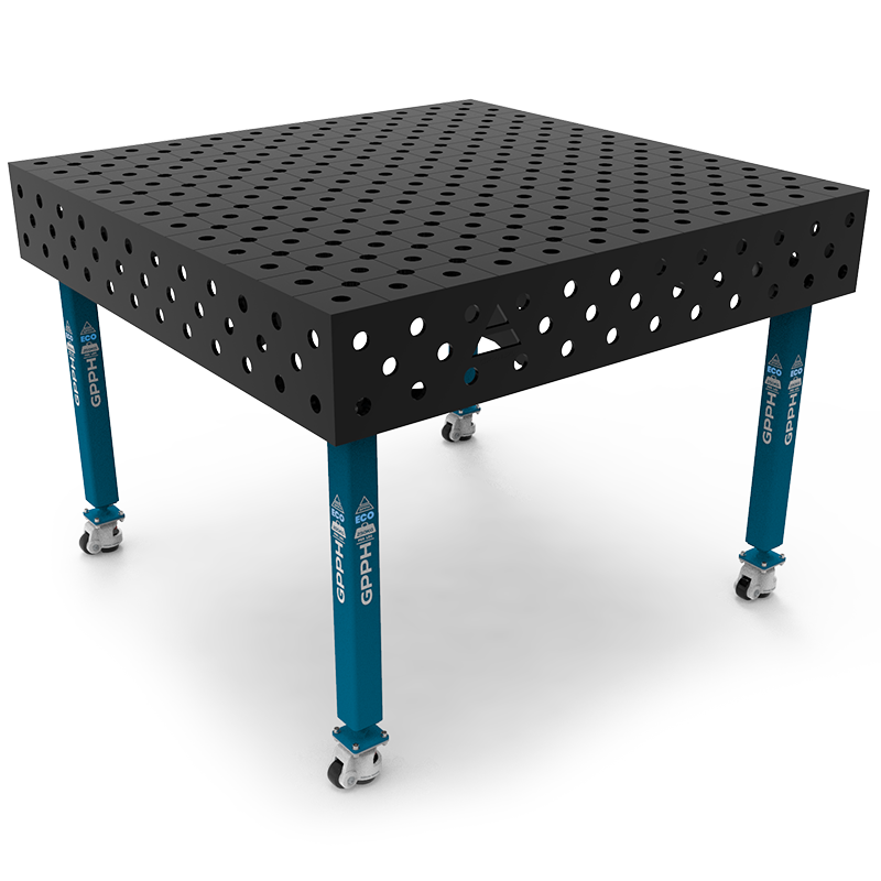 Stół Spawalniczy Na Kołach GPPH ECO Fi28 Siatka Diagonalna - 1200 x 1200 mm - Główne Zdjęcie