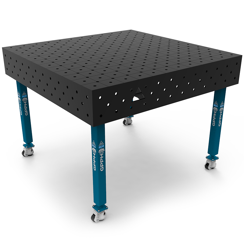 Stół Spawalniczy Na Kołach GPPH ECO Fi16 Siatka Diagonalna - 1200 x 1200 mm - Główne Zdjęcie