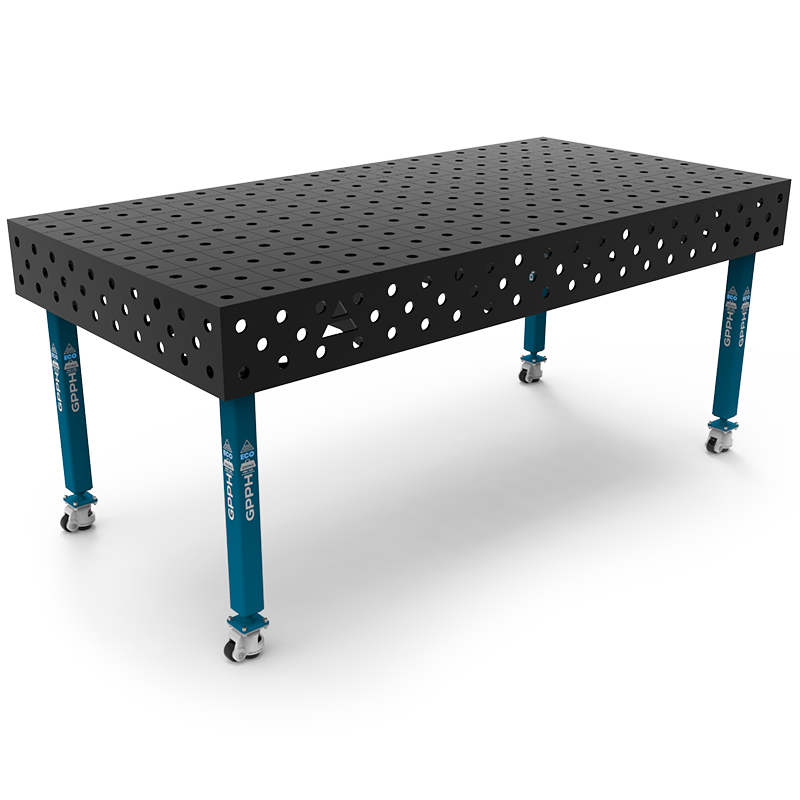 Stół Spawalniczy Na Kołach GPPH ECO Fi28 100x100 - 2000 x 1000 mm - Główne Zdjęcie