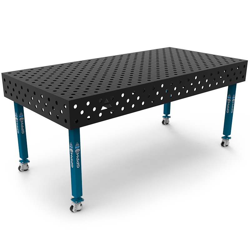 Stół Spawalniczy Na Kołach GPPH ECO Fi28 Siatka Diagonalna - 2000 x 1000 mm - Główne Zdjęcie