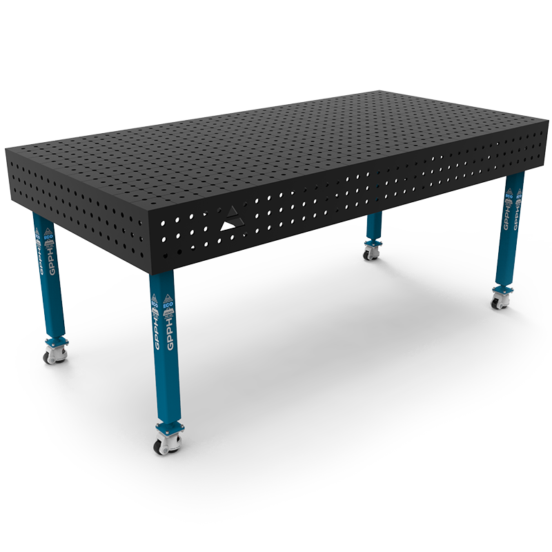 Stół Spawalniczy Na Kołach GPPH ECO Fi16 50x50 - 2000 x 1000 mm - Główne Zdjęcie