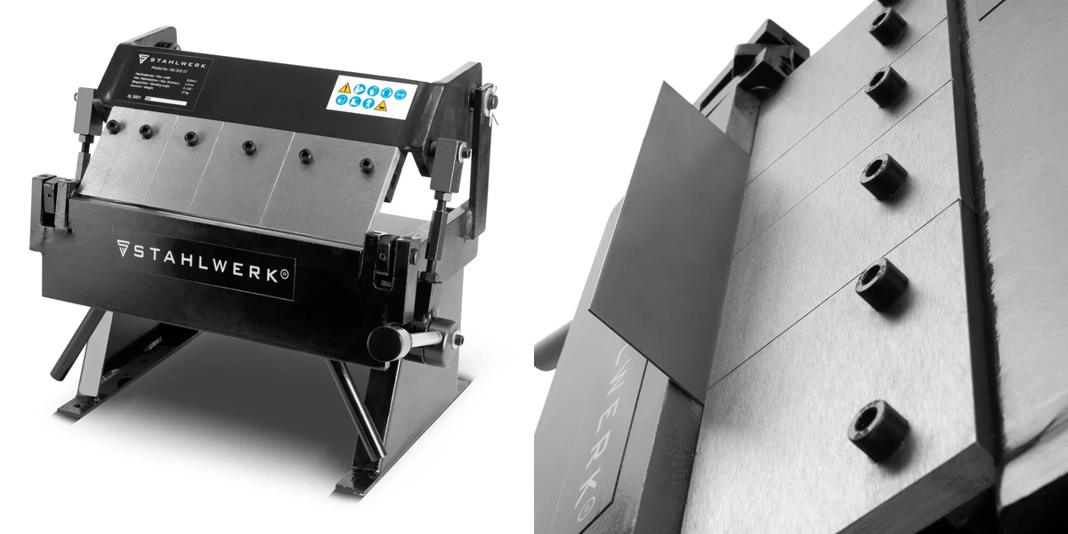 Zestaw segmentów górnej belki giętarki STAHLWERK umożliwiający gięcie pudełkowe