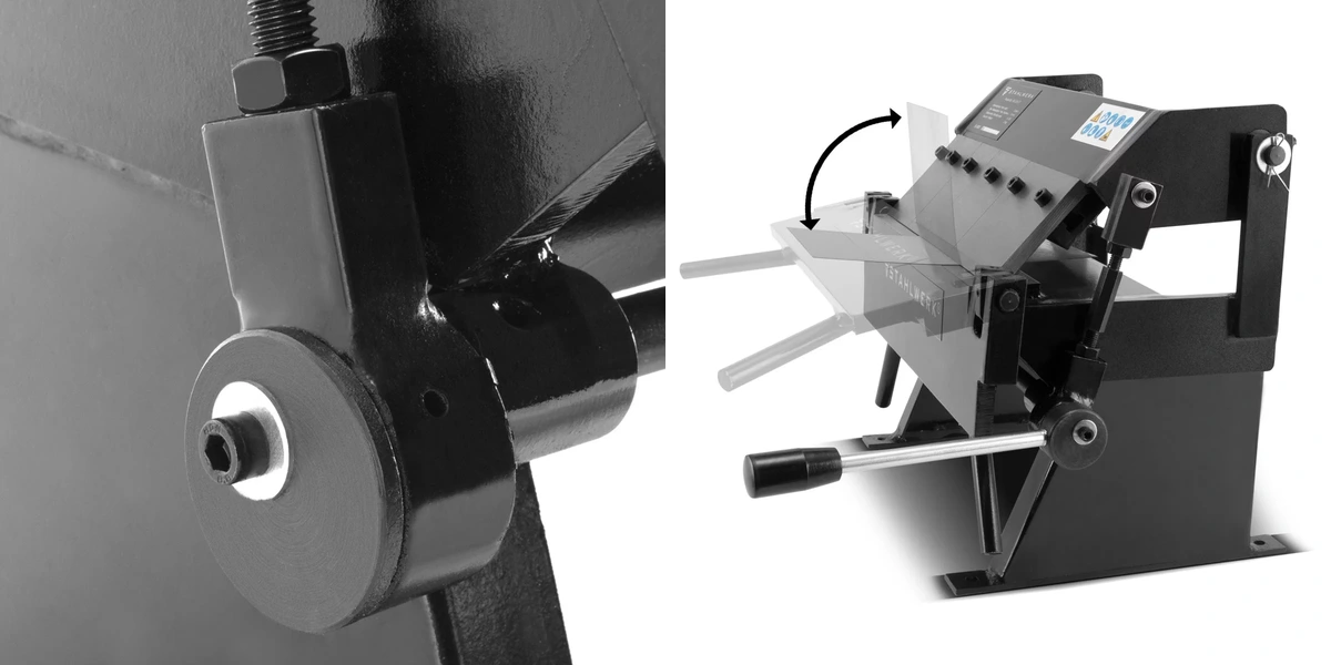 Mechanizm zaciskowy i parametry techniczne giętarki STAHLWERK AB-305 ST