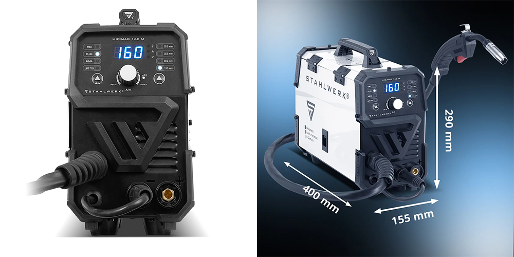 Spawarka Stahlwerk MIG MAG 160 M Synergia - MMA | TIG Lift | FLUX - Kolaż