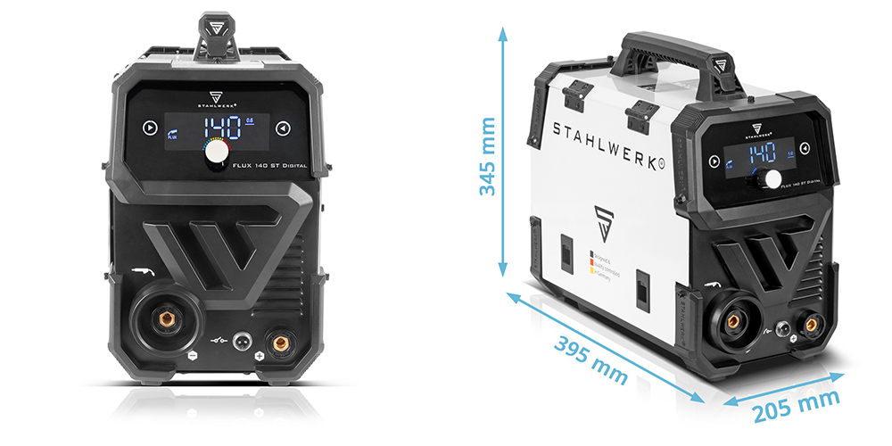 Spawarka Stahlwerk FLUX 140 ST Synergia 140A TIG Lift MMA - Kolaż