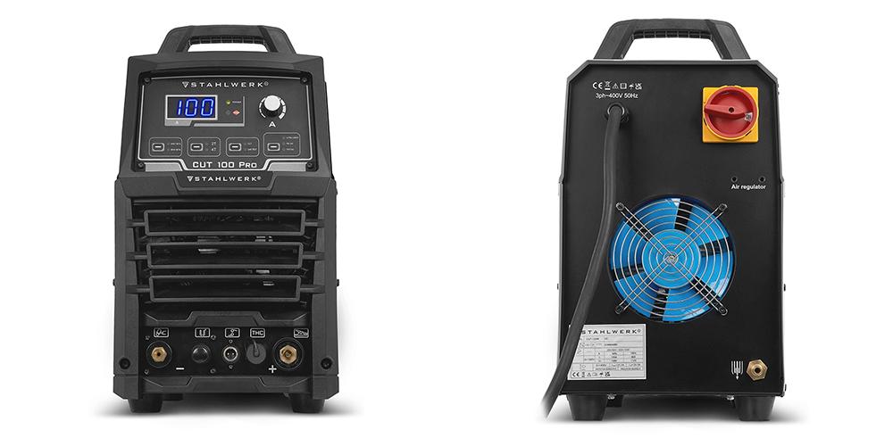 Przecinarka plazmowa Stahlwerk CUT 100 Pro HF - 100 A cięcie do 44 mm - Zestaw - Kolaż