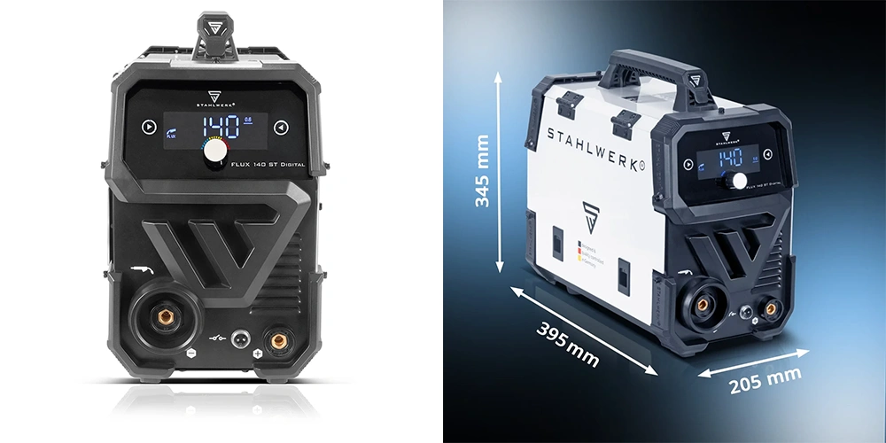 Spawarka Stahlwerk FLUX 140 ST Synergia 140A TIG Lift MMA - Kolaż