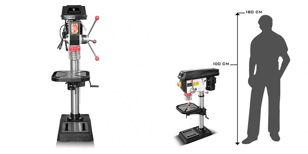 Wiertarka słupowa Stahlwerk BD-550 ST - 550 W | 200 - 2800 obr/min - Kolaż