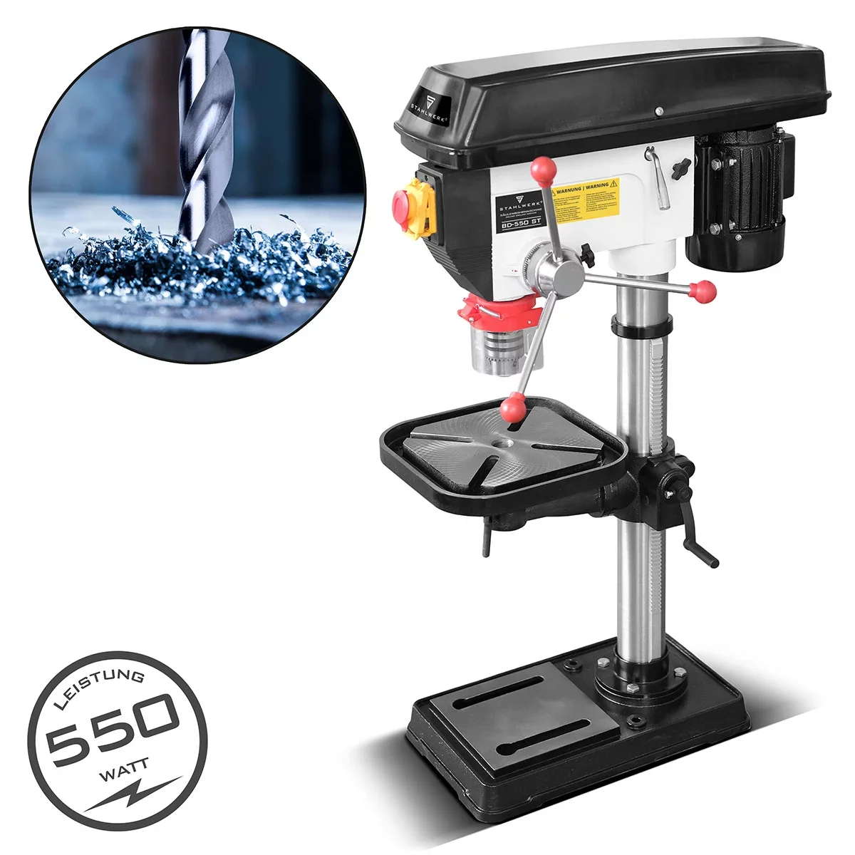 Wiertarka słupowa Stahlwerk BD-550 ST - 550 W | 200 - 2800 obr/min - Główne Zdjęcie