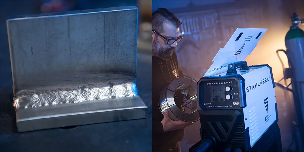 Spawarka inwertorowa Stahlwerk MIG MAG 200 Dual Puls Pro 200A Synergia MMA - Kolaż