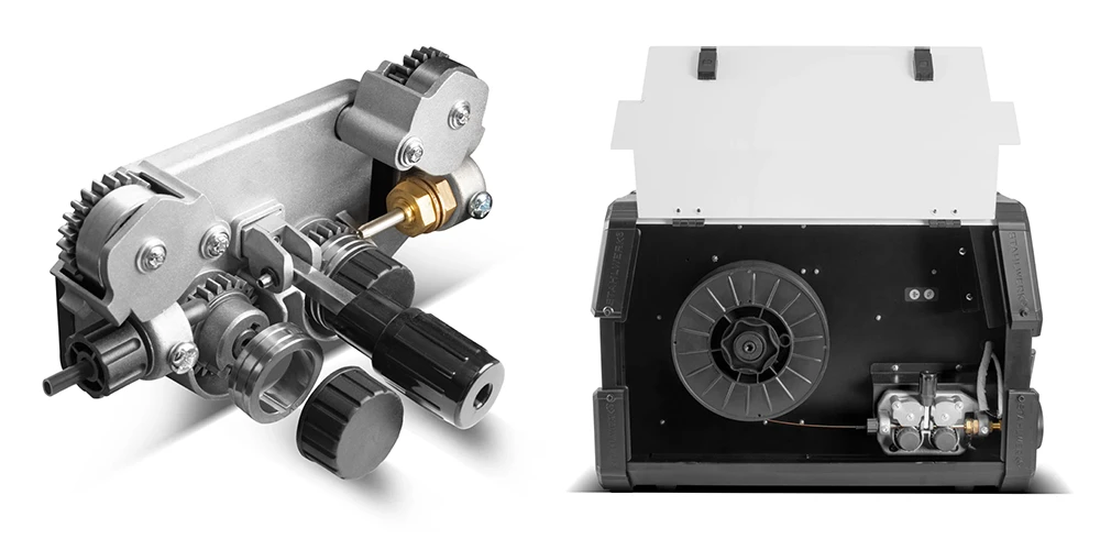 Spawarka inwertorowa Stahlwerk MIG MAG 200 Dual Puls Pro 200A Synergia MMA - Podajnik Drutu