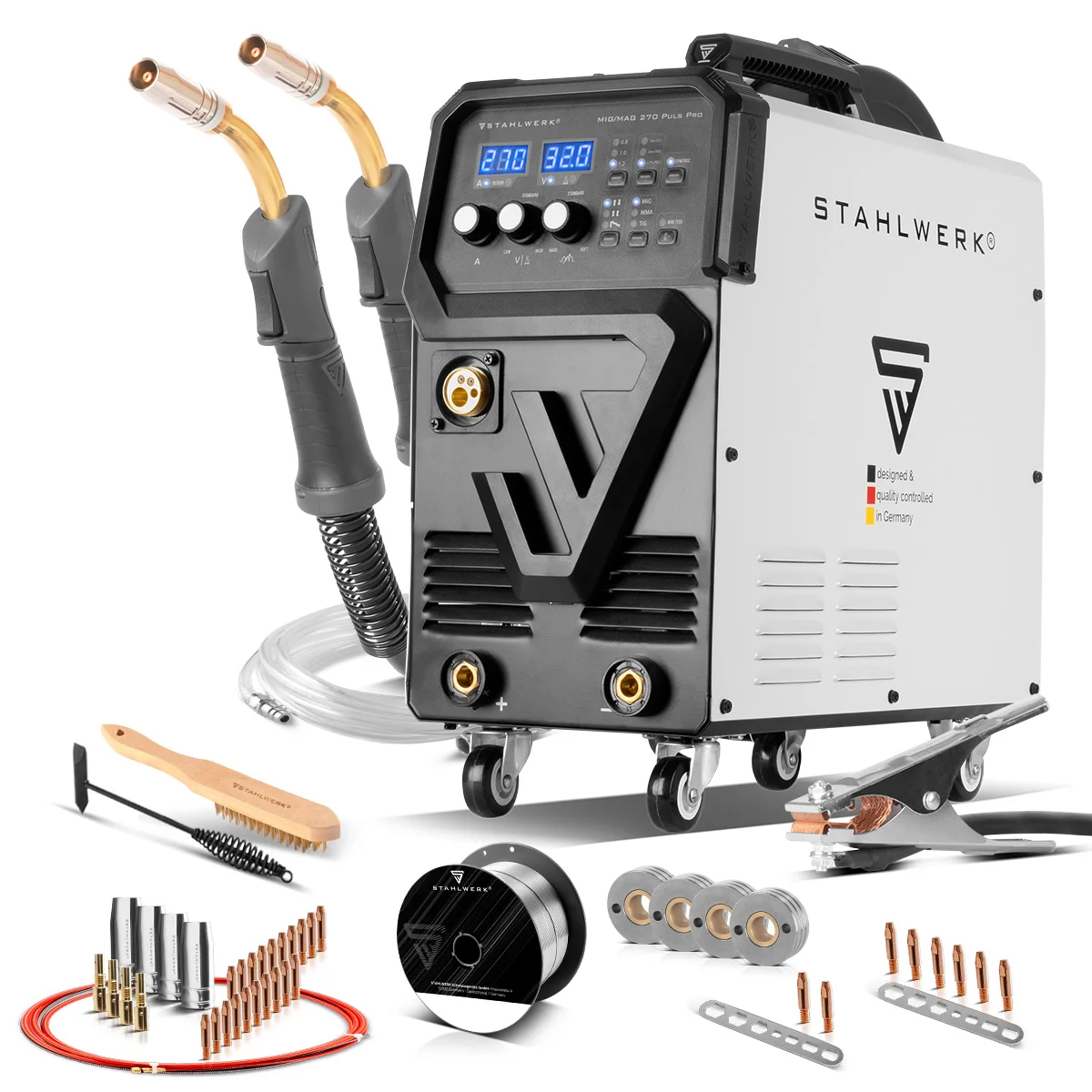 Spawarka 4w1 Stahlwerk MIG MAG 270 Puls Pro - TIG Lift | MMA | Synergia | 4-Rolkowa - Główne Zdjęcie
