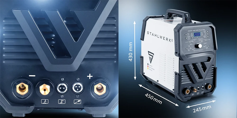 Spawarka wielofunkcyjna Stahlwerk TIG AC DC 200 Pulse Pro MMA 200A - Kolaż