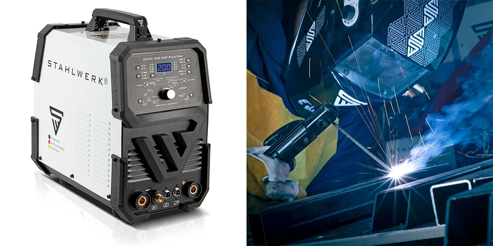 Spawarka wielofunkcyjna Stahlwerk TIG AC DC 200 Pulse Pro MMA 200A - Kolaż