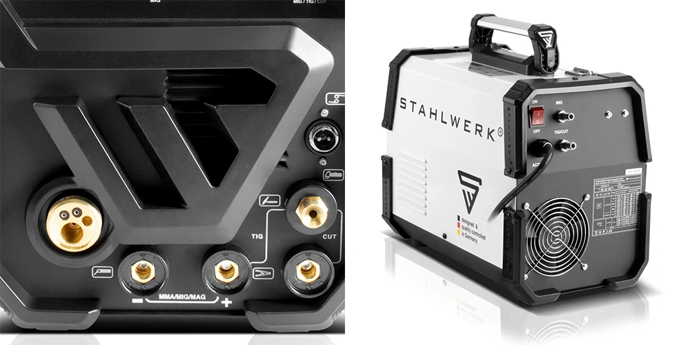 Spawarka 4w1 Stahlwerk CTM-250 ST TIG | MIG MAG | MMA | FLUX - z funkcją cięcia plazmowego - Kolaż