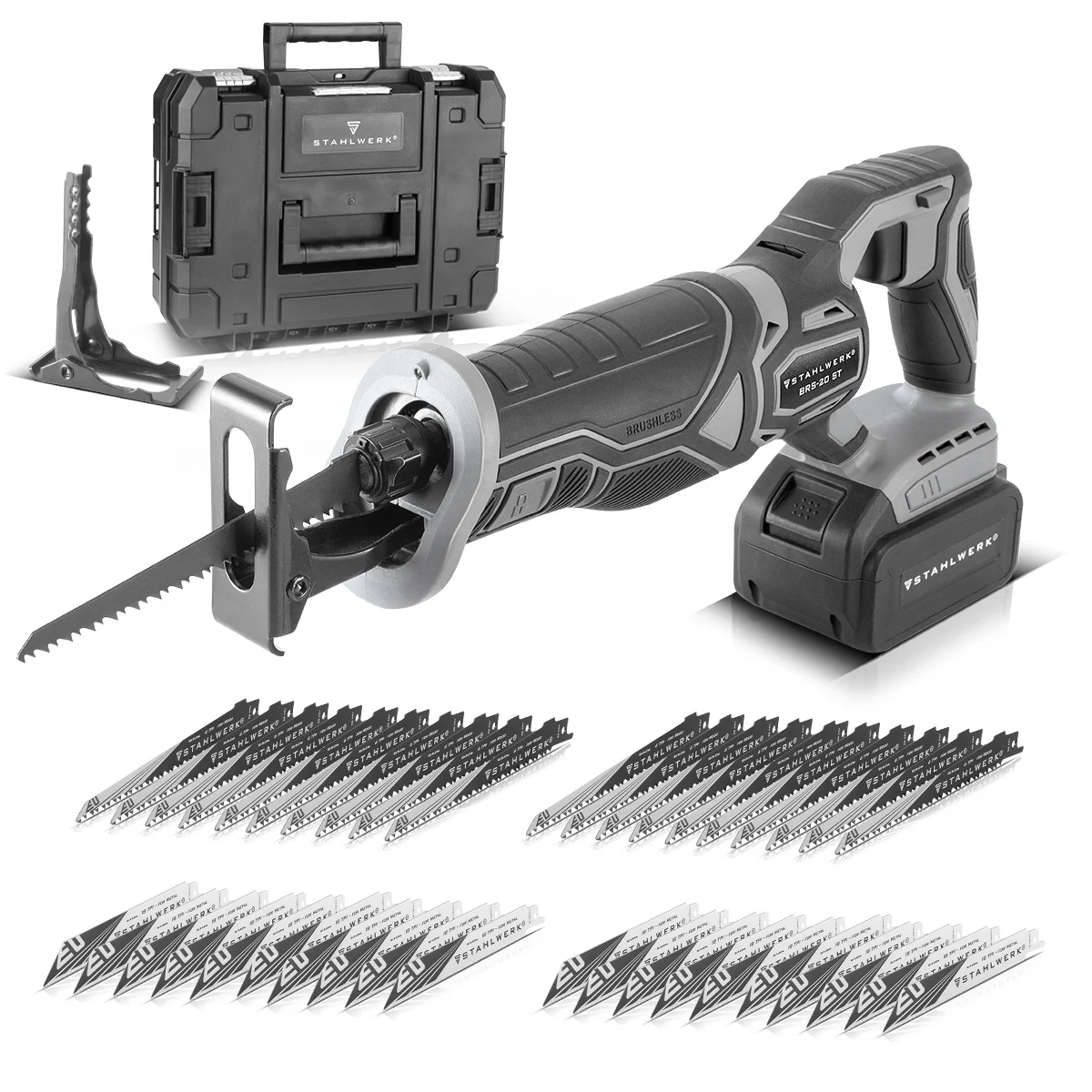 Bezszczotkowa akumulatorowa pilarka szablasta Stahlwerk BRS-20 ST 20 V 0 - 2 600 obr - Główne Zdjęcie