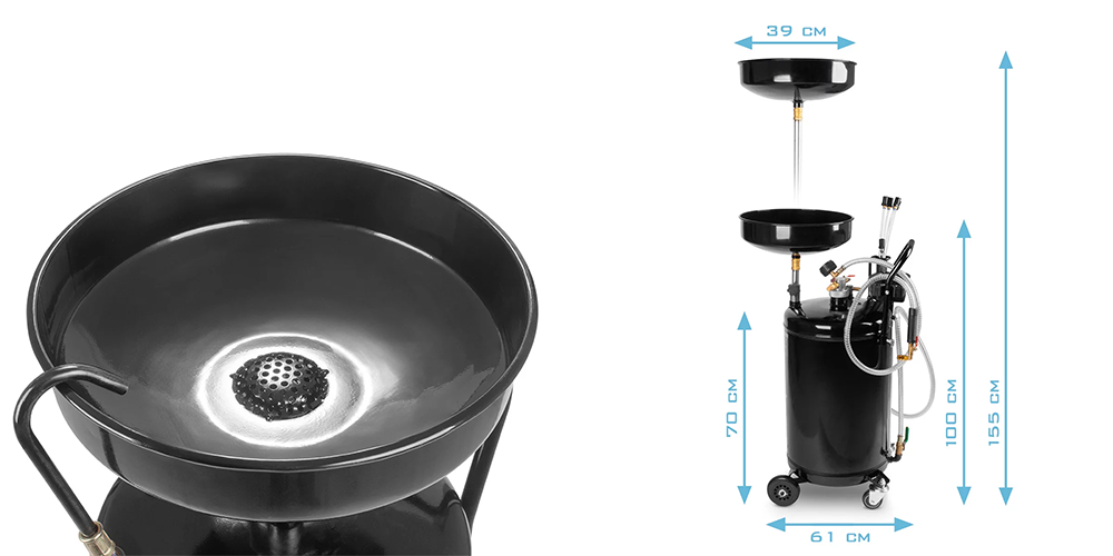 Zlewarka do oleju Stahlwerk OD-70 ST 70 l - Kolaż