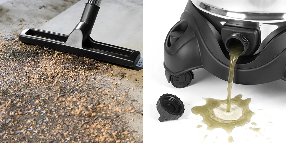 Odkurzacz do pracy na sucho i mokro Stahlwerk VCL-1600 ST - 1600 W | 35 l - Kolaż