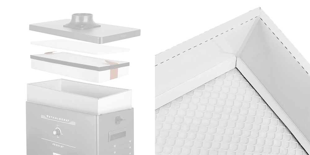 Filtr z węglem aktywnym do systemu odciągu dymów Stahlwerk FE-210 ST - Kolaż