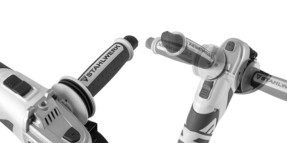 Akumulatorowa szlifierka kątowa STAHLWERK AWS-20 ST - 20 V | 0 - 7500 min-1 - Kolaż