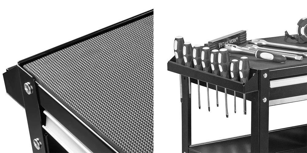 Wózek narzędziowy STAHLWERK WZE-3 ST - nośność 150 kg - Kolaż