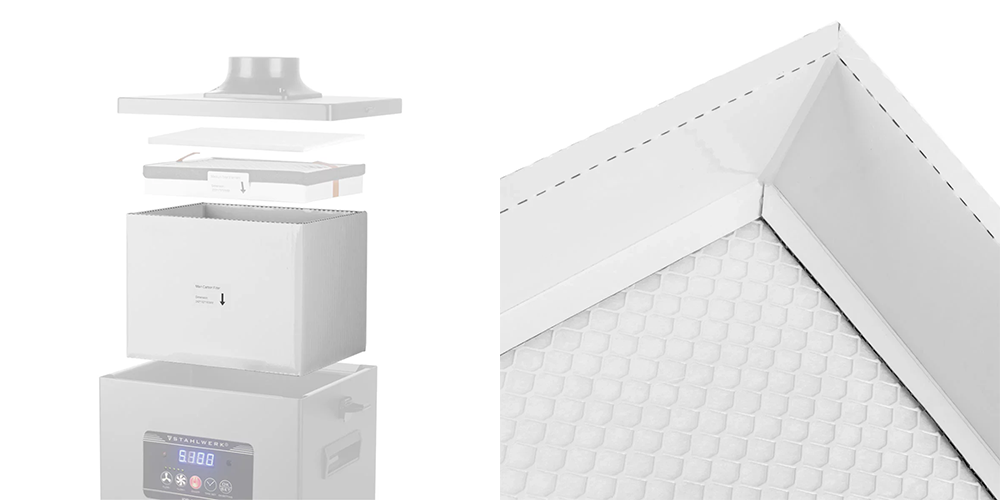 Filtr z węglem aktywnym do systemu odciągu dymów Stahlwerk FE-150 ST - Kolaż