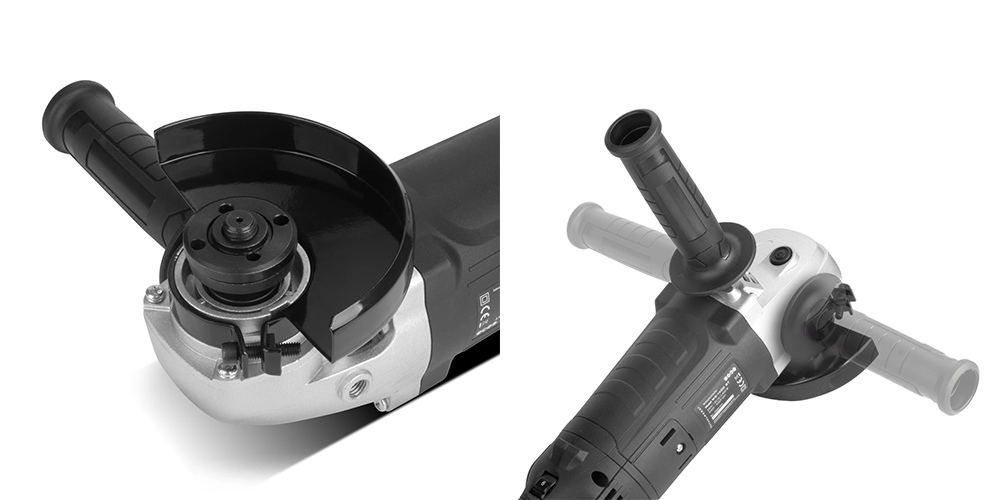 Szlifierka kątowa STAHLWERK WS-1600 ST - 1600 W | 3000 - 8500 obr/min - Kolaż