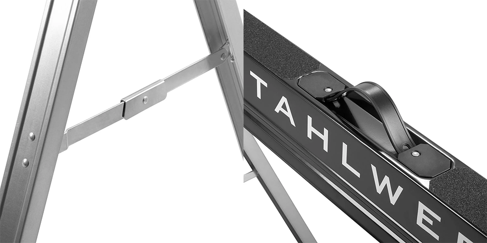 Kozły robocze STAHLWERK SB-757 ST - nośność 500 kg - Kolaż