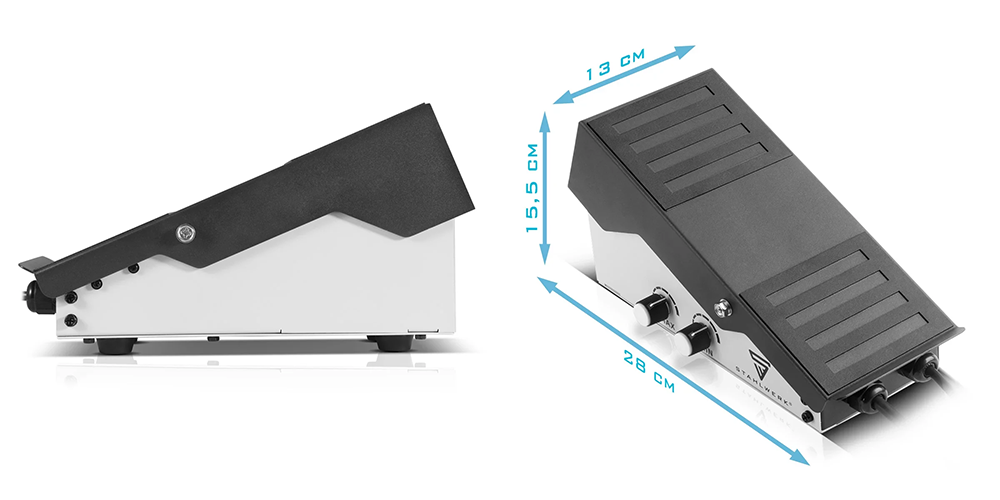 Pedał nożny zdalnego sterowania STAHLWERK TIG 4 m - Kolaż